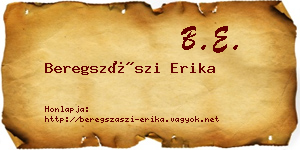 Beregszászi Erika névjegykártya