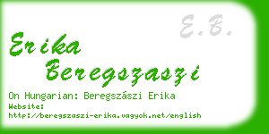 erika beregszaszi business card