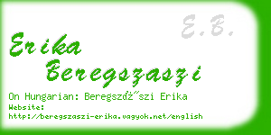 erika beregszaszi business card